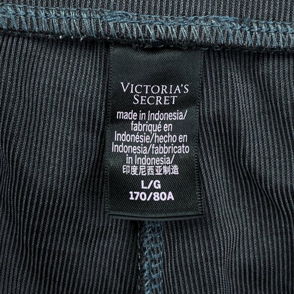 Victoria's Secret Ribbed Pajama Jogger Pants Charcoal Gray - Picture 4 of 10